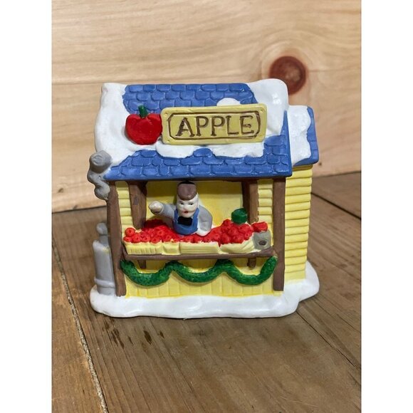 Vintage Christmas noma dickensville collectables. Apple stand with box. - Picture 1 of 7